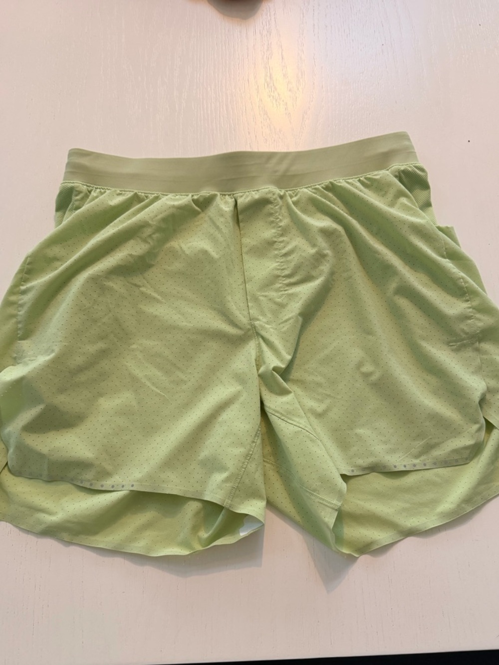 Men's Light green lululemon updated fast and free shorts linerless